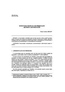 ESTRUTURAS FRÁSICAS COM PREDICAÇÃO RECESSIVA EM