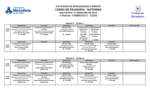 curso de filosofia - noturno