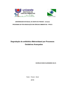 Degradação do antibiótico Metronidazol por Processos