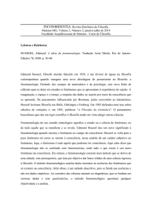 INCONΦIDENTIA: Revista Eletrônica de Filosofia Mariana