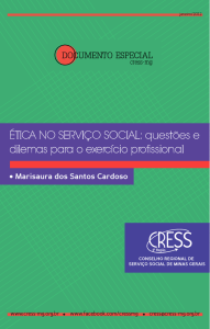 ÉTICA NO SERVIÇO SOCIAL: questões e dilemas para o - cress-mg