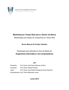 Marketing em Tempo Real para o Sector da Banca Engenharia