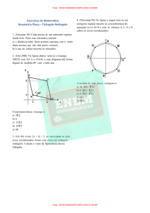 Exercícios de Matemática Geometria Plana – Triângulo Retângulo