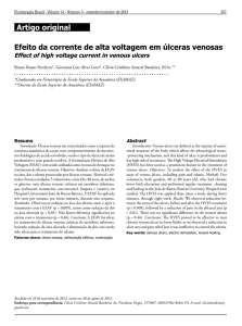 Efeito da corrente de alta voltagem em úlceras venosas Artigo original