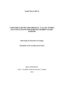 a doutrina do pecado original à luz da teoria da evolução em