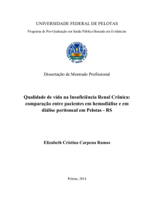 Qualidade de vida na Insuficiência Renal Crônica - epidemio