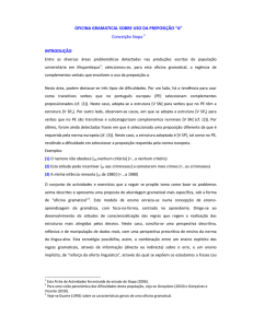 Preposição - Cátedra de Português Língua Segunda e Estrangeira