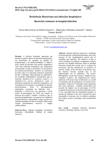 Resistência Bacteriana nas infecções hospitalares