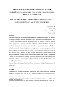 identificação de microrganismos isolados de superfícies