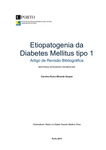 Etiopatogenia da Diabetes Mellitus tipo 1