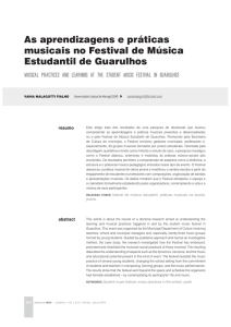 As aprendizagens e práticas musicais no Festival de Música