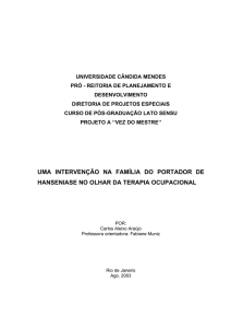 uma intervenção na família do portador de hanseniase no olhar da