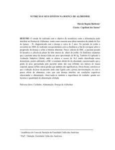 NUTRIÇÃO E SEUS EFEITOS NA DOENÇA DE ALZHEIMER Marcia