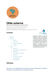Otite externa - Sociedade Brasileira de Medicina de Família e