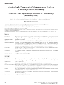 Avaliação do Tratamento Fisioterápico na Vertigem Cervical (Estudo
