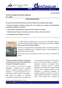 Revista Portuguesa de Estudos Regionais Nº 4