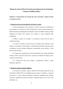 Minuta da Guia do Plano Provisório para Reparação das