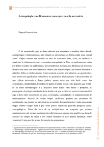 Antropologia e medicamentos: uma aproximação necessária
