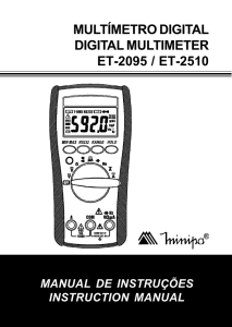 MULTÍMETRO DIGITAL DIGITAL MULTIMETER ET-2095 / ET-2510