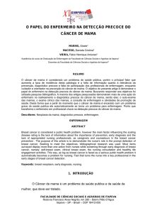 o papel do enfermeiro na detecção precoce do câncer de mama