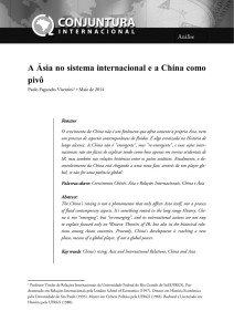 A Ásia no sistema internacional e a China como pivô