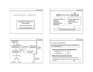 Introdução ao estudos da farmacologia Formas