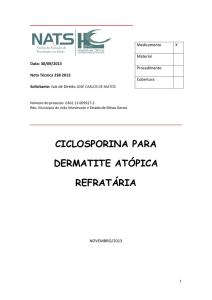 Ciclosporina para Dermatite Atopica