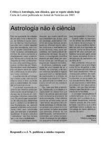 Crítica à Astrologia - astronomia