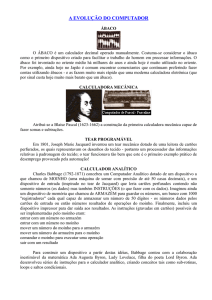 a evolu&ccedil;&atilde;o do computador