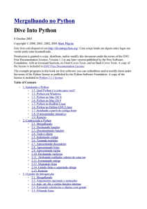 Mergulhando no Python Dive Into Python