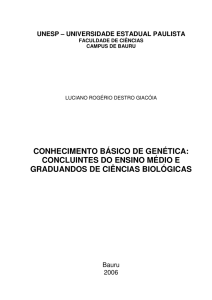 conhecimento básico de genética: concluintes do