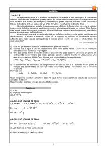 1 QUÍMICA 1ª QUESTÃO “O aquecimento global é o