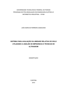 SISTEMA PARA AVALIAÇÃO DA UMIDADE RELATIVA DO SOLO