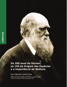 Os 200 anos de Darwin, os 150 da Origem das Espécies e a