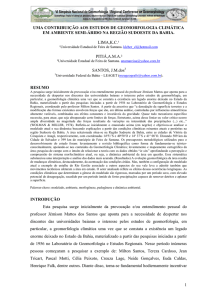 1 uma contribuição aos estudos de geomorfologia climática em