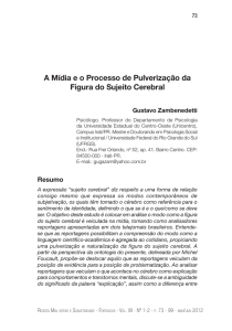 A Mídia e o Processo de Pulverização da Figura do Sujeito Cerebral