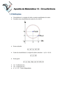 Apostila de Matemática 13 – Circunferência