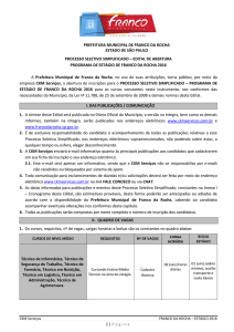 Abertura Edital - Franco da Rocha