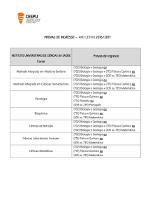 Regulamento do concurso de acesso aos cursos