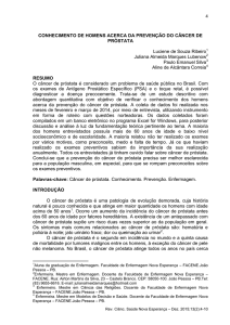 conhecimento de homens acerca da prevenção do câncer de próstata