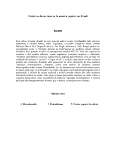 História e historiadores da música popular no Brasil