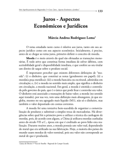 Juros - Aspectos Econômicos e Jurídicos