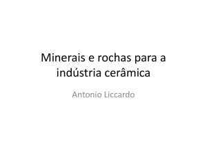 Minerais e rochas na indústria cerâmica