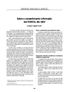 Sobre o consentimento informado: sua história, seu valor