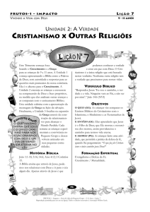 CRISTIANISMO X OUTRAS RELIGIÕES