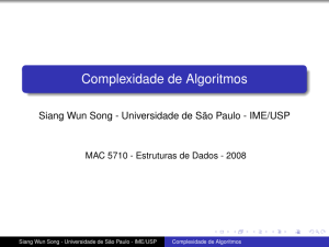 Complexidade de Algoritmos - IME-USP