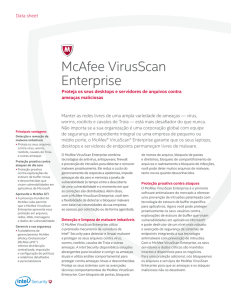 McAfee VirusScan Enterprise Data Sheet