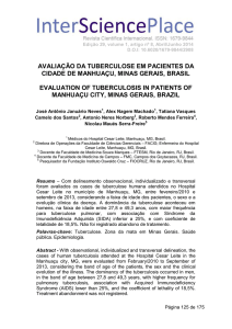 AVALIAÇÃO DA TUBERCULOSE EM PACIENTES DA CIDADE DE