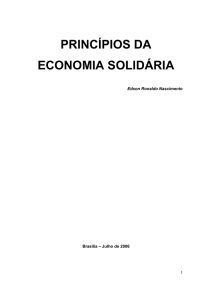 princípios da economia solidária