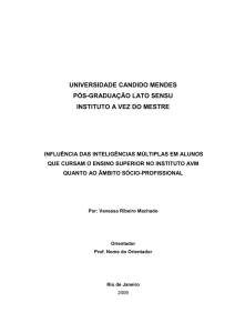 universidade candido mendes pós-graduação lato sensu instituto a